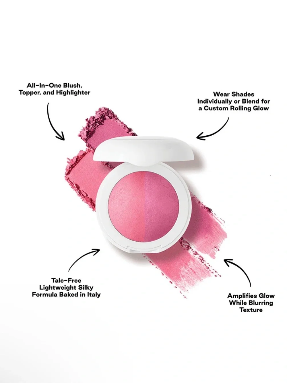 Dibs The Duet Baked Blush Duo in VIP Pink NIB